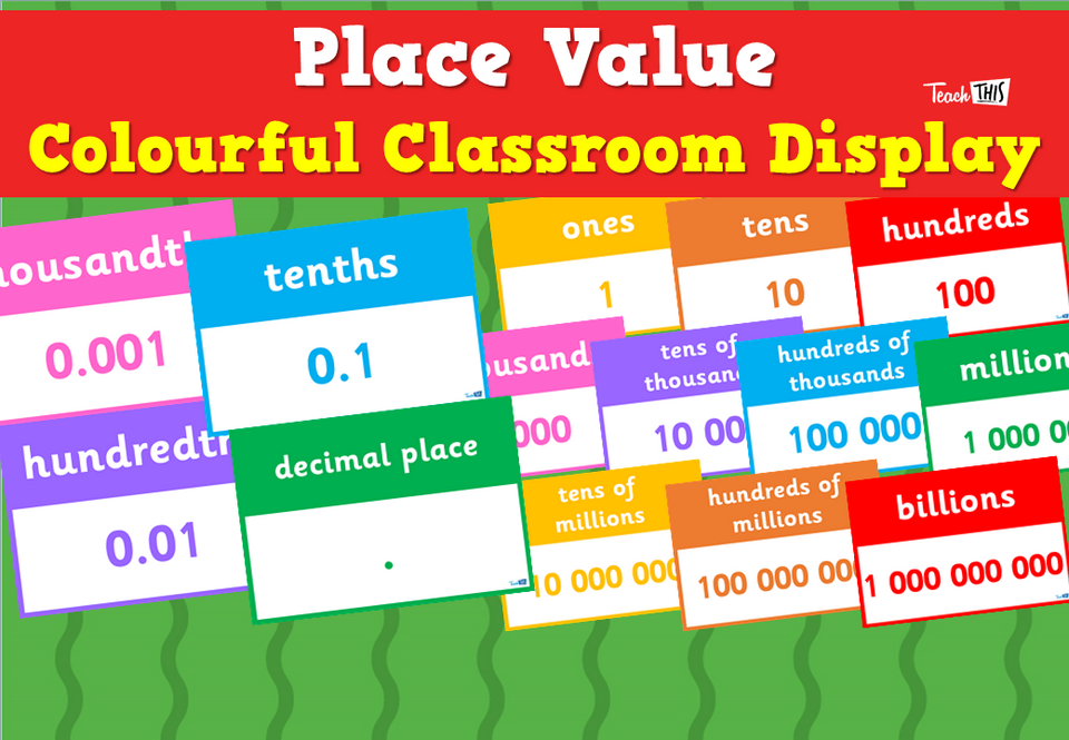 Place Value - Colourful Classroom Display