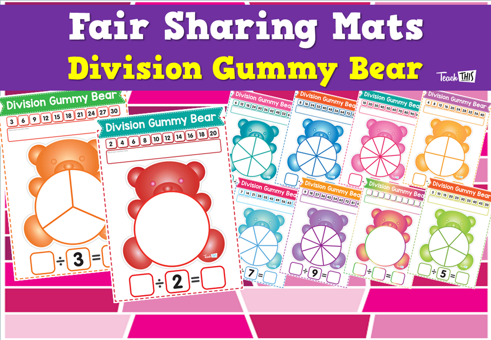 Fair Sharing Mats – Division Gummy Bear