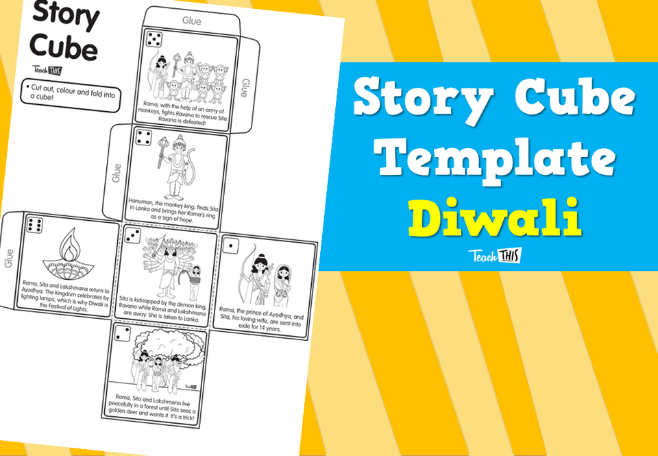 Diwali - Story Cube Template