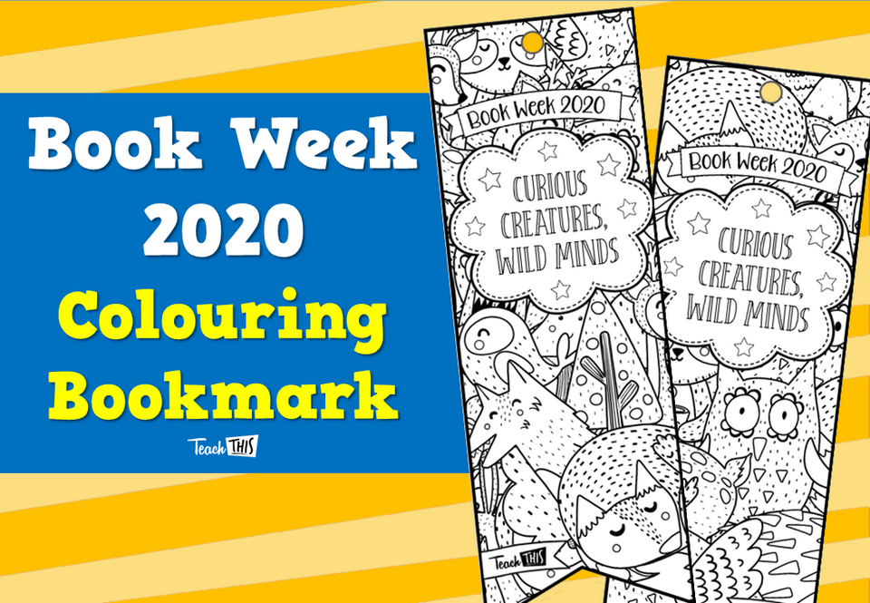 Book Week 2020 - Colouring Bookmark
