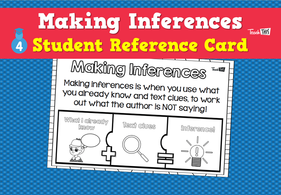 Making Inferences - Student Reference Card