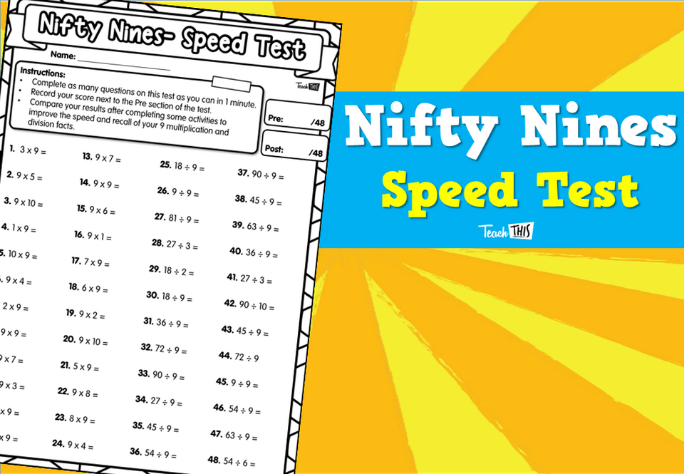 9x Times Tables Speed Test: Before and After