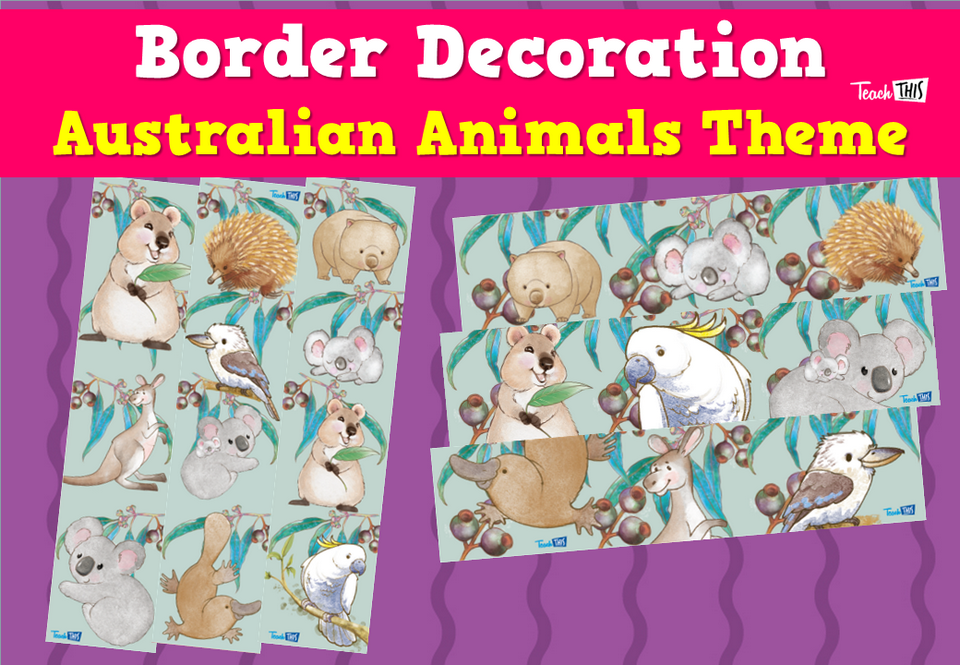 Border Decoration - Australian Animals Theme