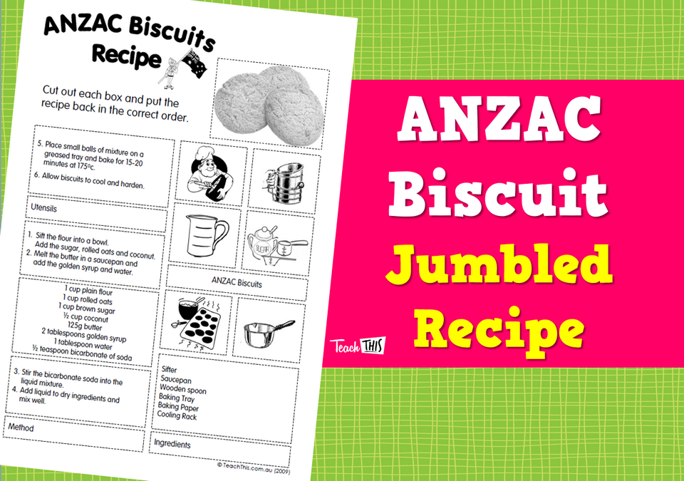 ANZAC Biscuits - Jumbled Recipe