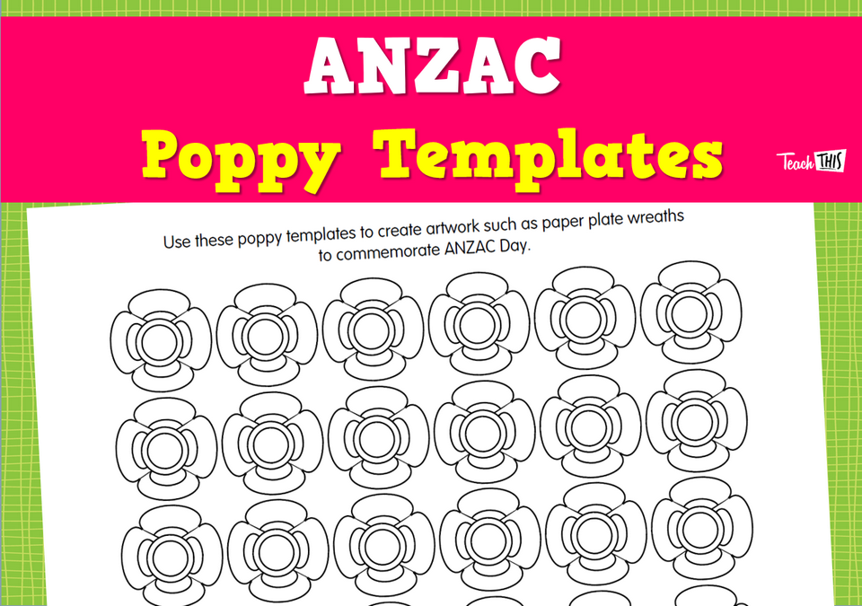 ANZAC Poppy Templates