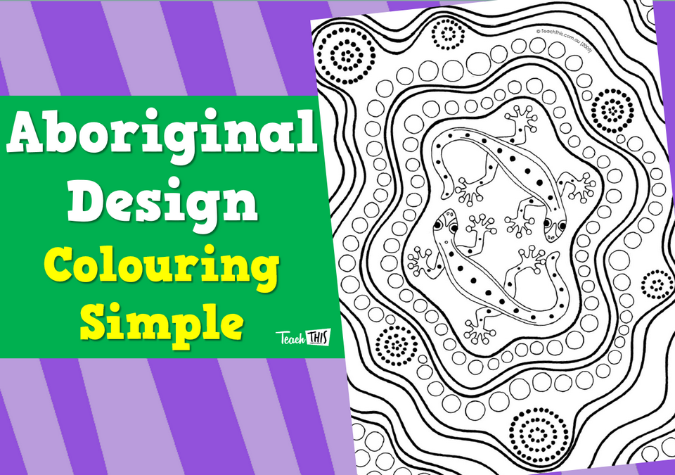 Aboriginal Design Colouring Simple