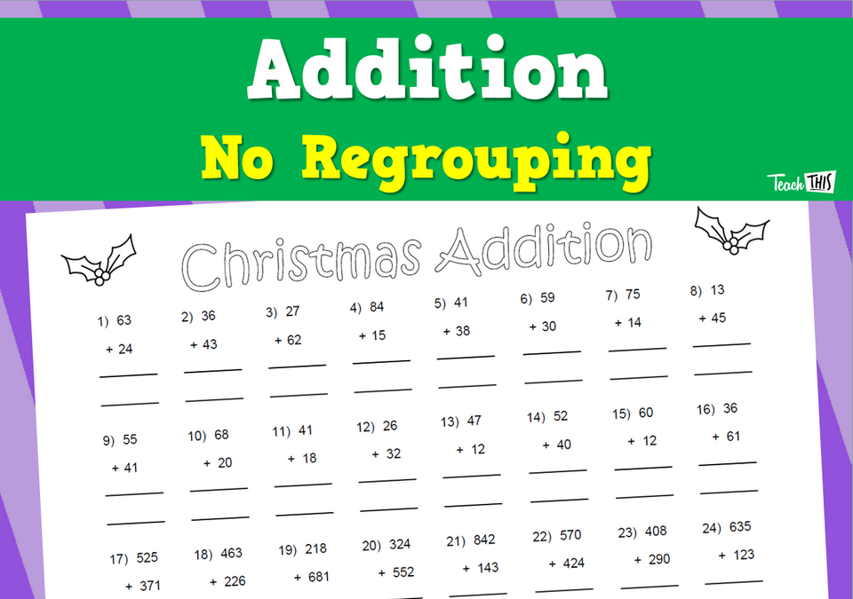 Addition - No Regrouping)