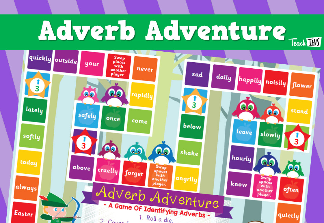 Adverb Adventure Board game