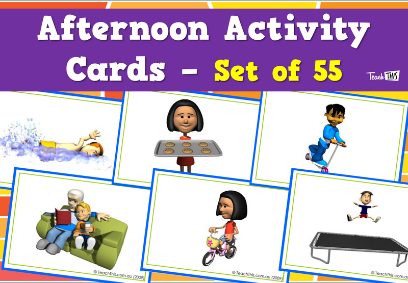 Afternoon Activity Cards - Set of 55