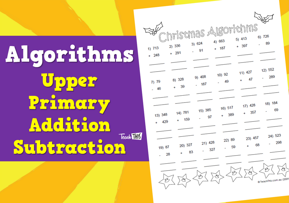 Algorithms - Upper Primary addition subtraction