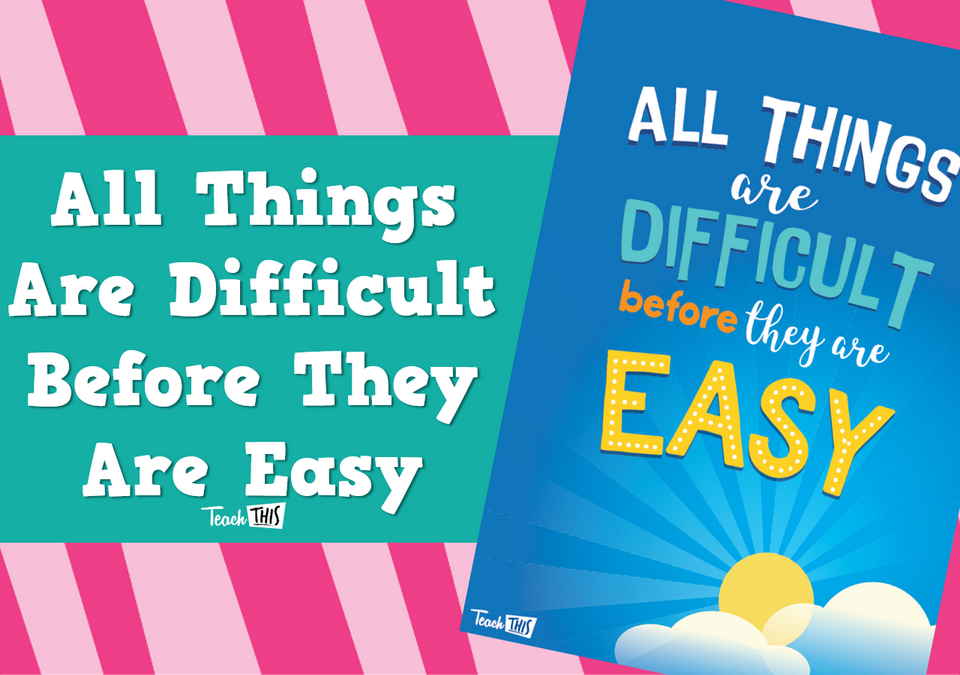 All Things Are Difficult