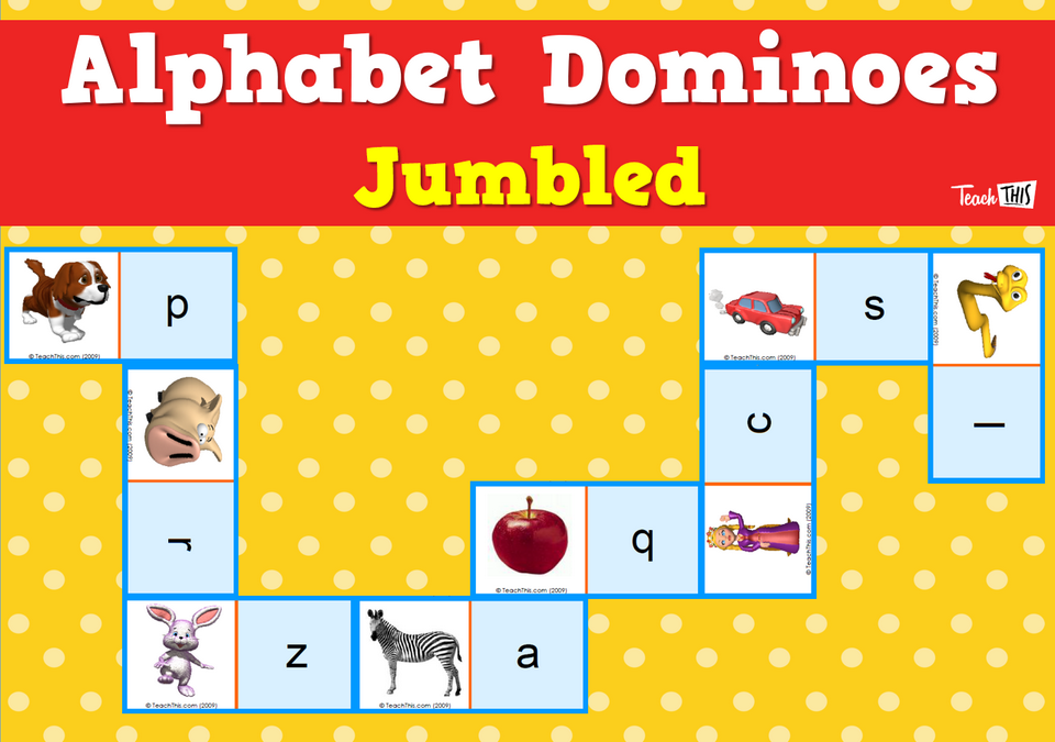 Alphabet Dominoes - Jumbled
