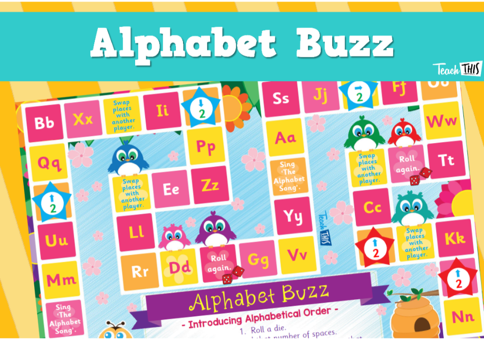 Alphabet Buzz - Introducing Alphabetical Order Boardgame