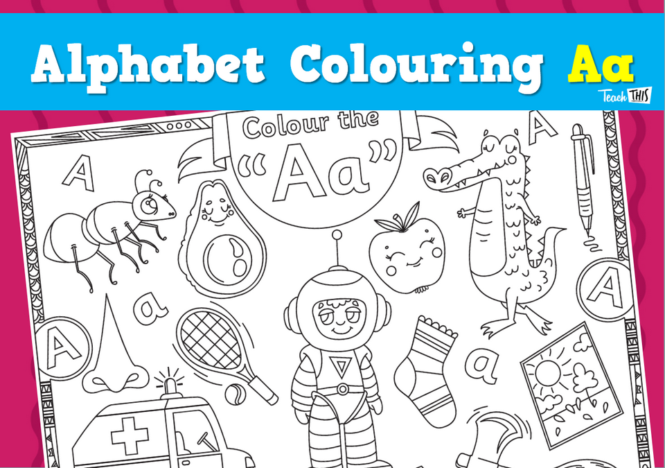 Alphabet Colouring Aa