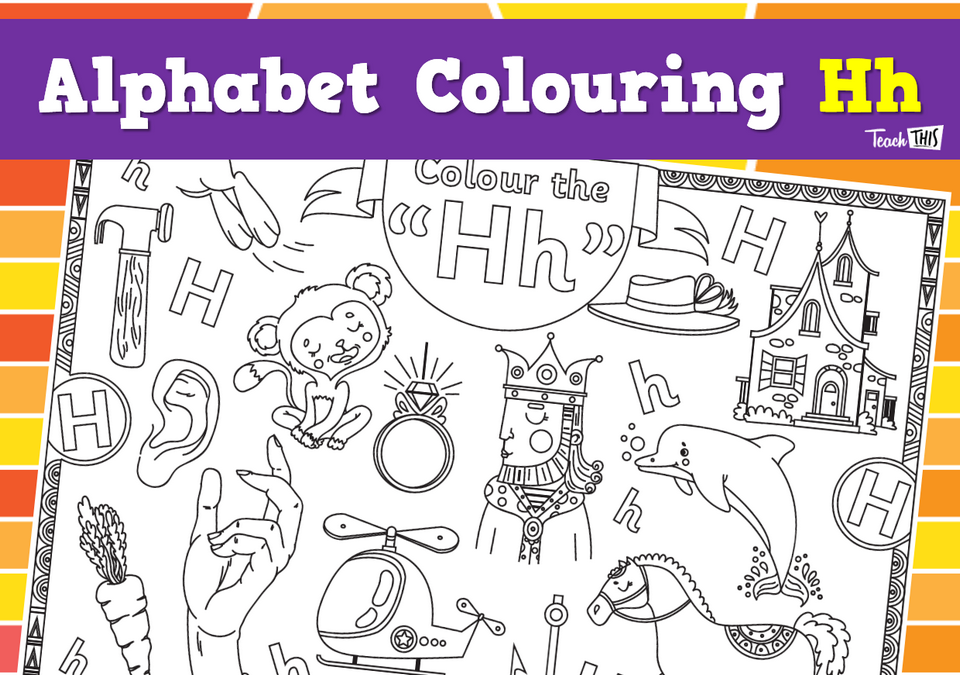 Alphabet Colouring Hh
