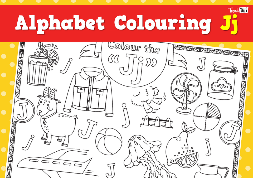 Alphabet Colouring Jj