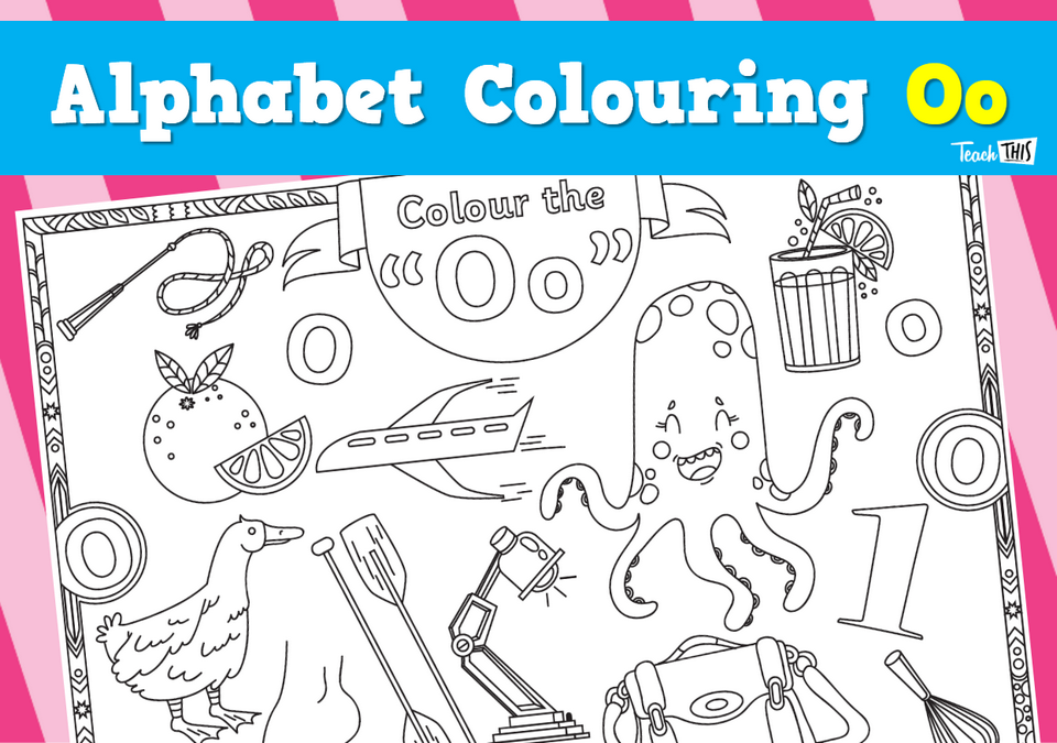 Alphabet Colouring Oo