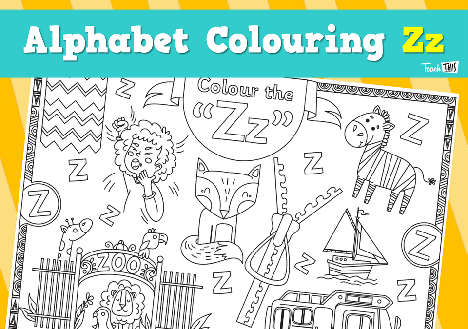 Alphabet Colouring Zz