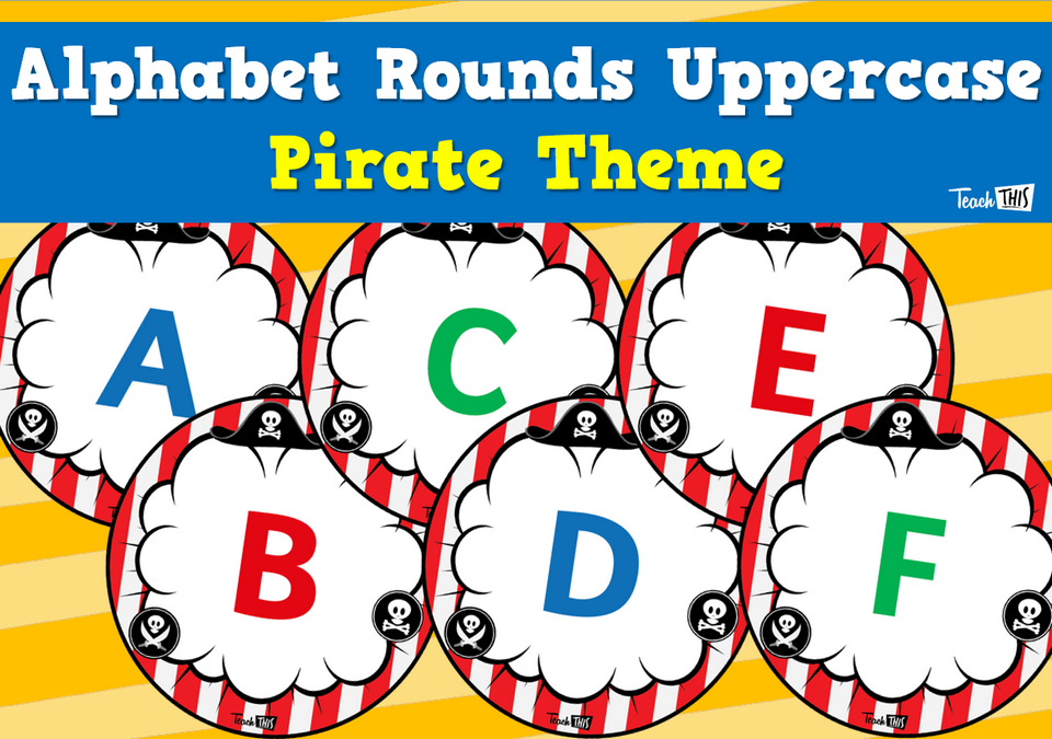 Alphabet Rounds Uppercase - Pirate