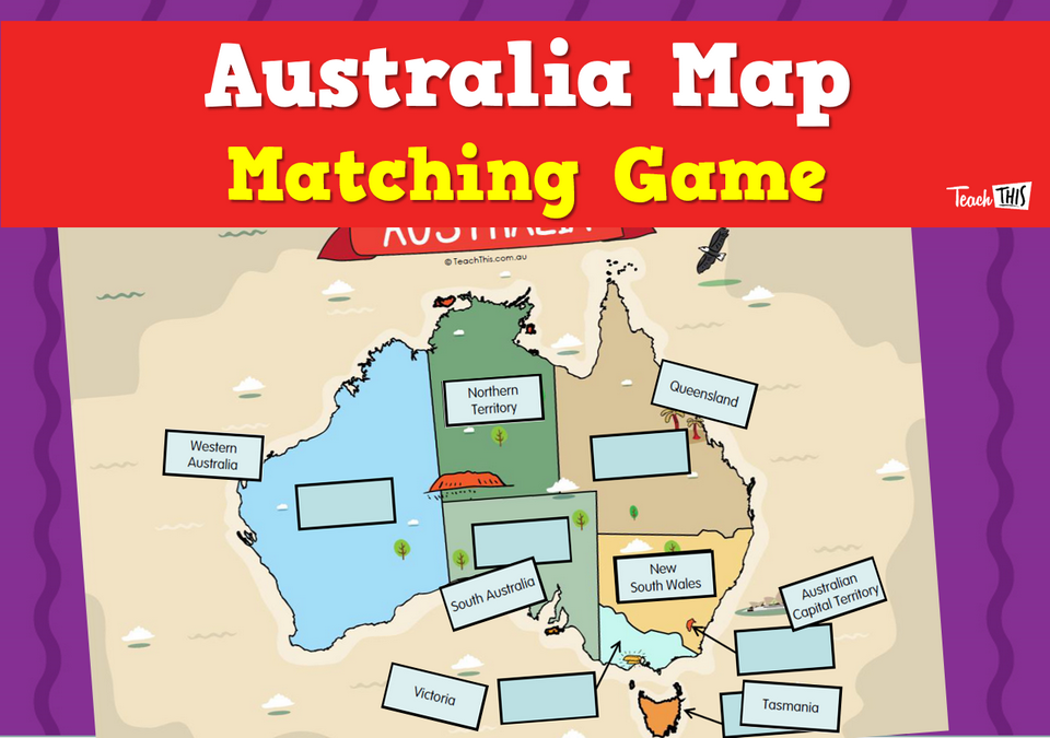 Australia Map Matching Game