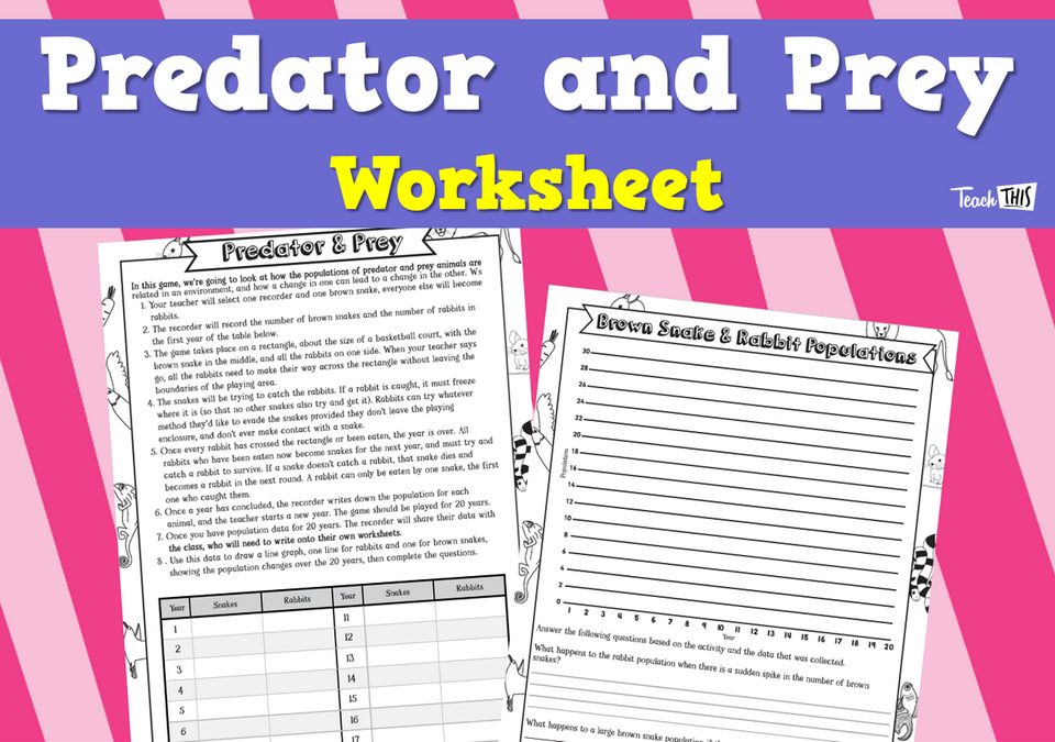 Predator and Prey - Worksheet