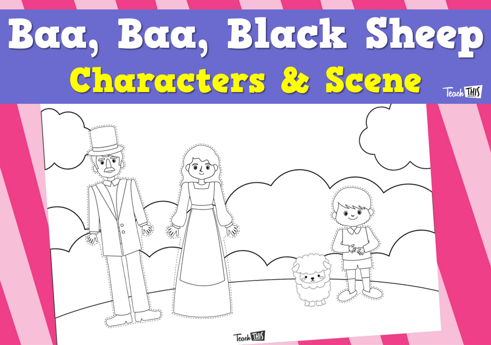 Baa, Baa, Black Sheep - Nursery Rhyme Characters & Scene
