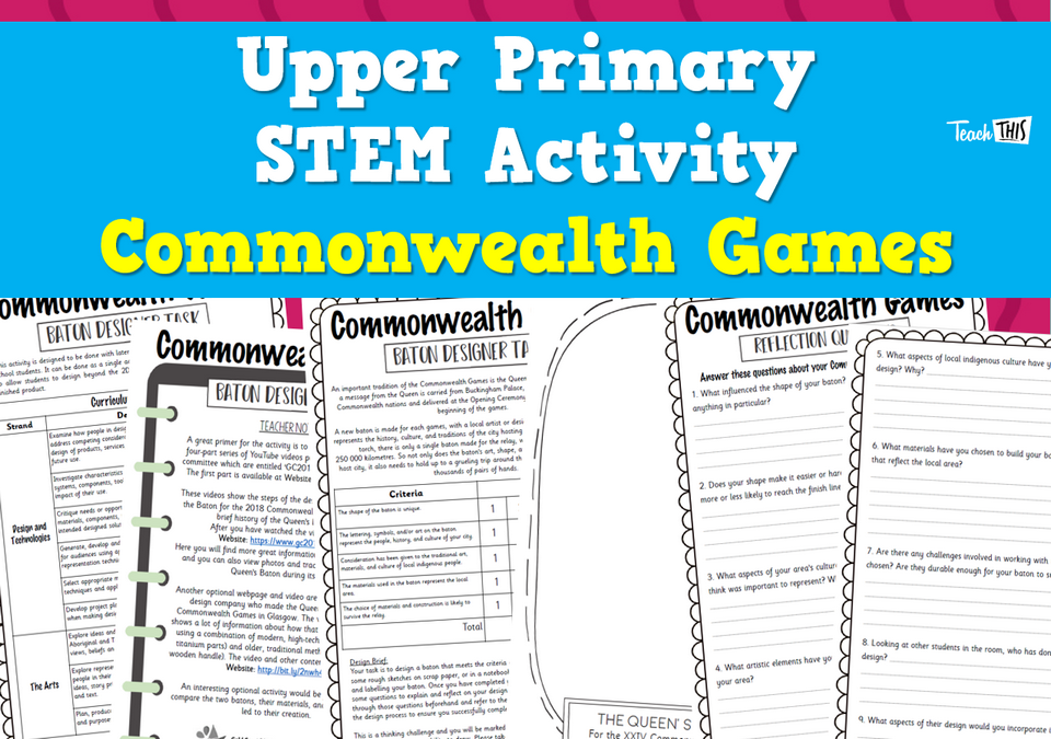 STEM Activity Upper Primary Commonwealth Games