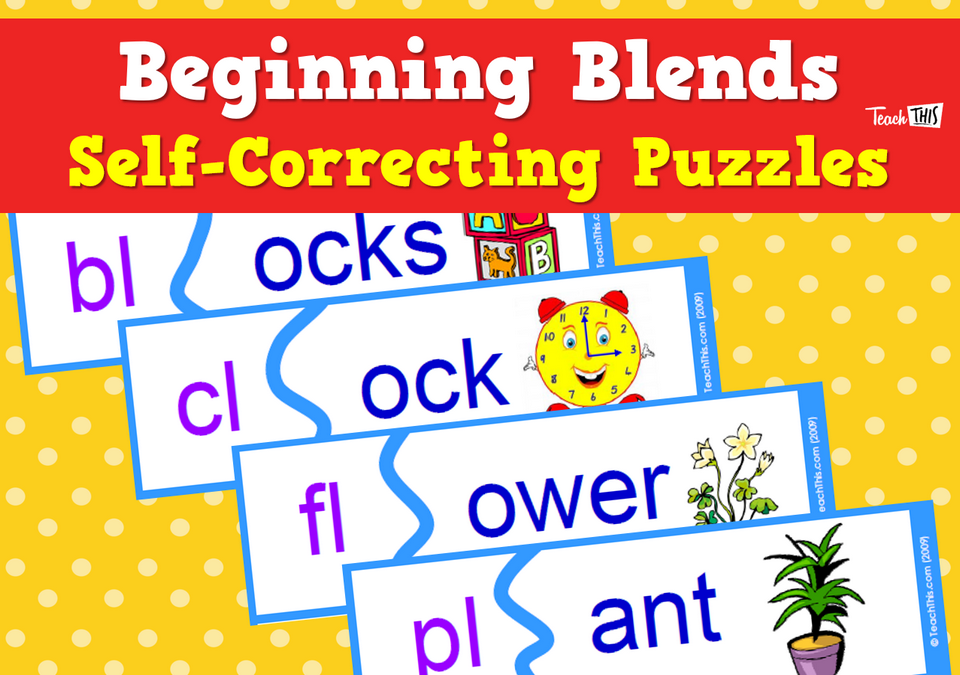Beginning Blends Self-Correcting Puzzles