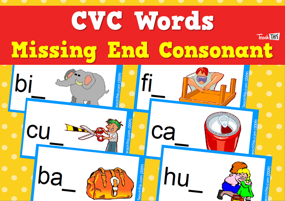 CVC Words Missing End Consonant