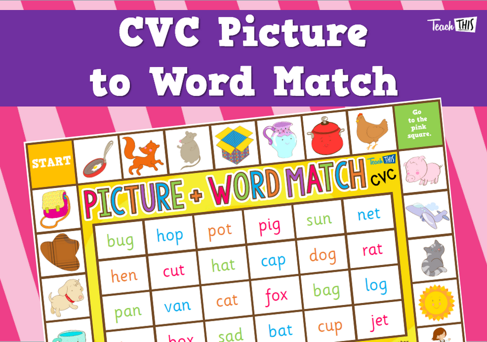 CVC Picture to Word Match
