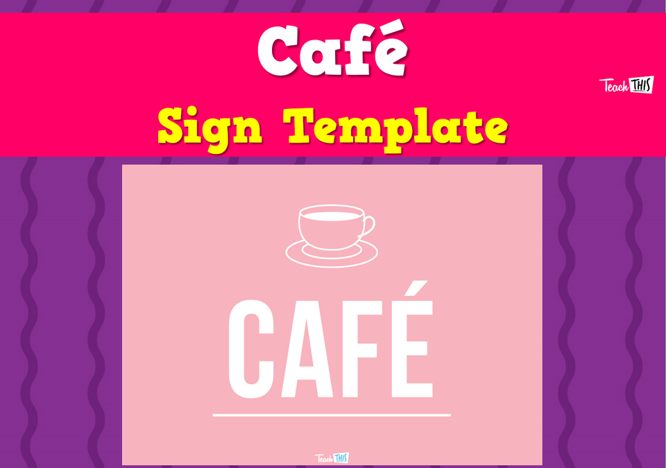 Cafe - Sign Template