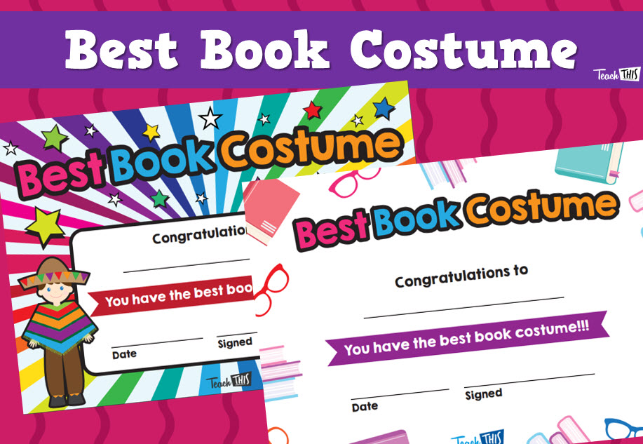Certificate - Best Book Costume