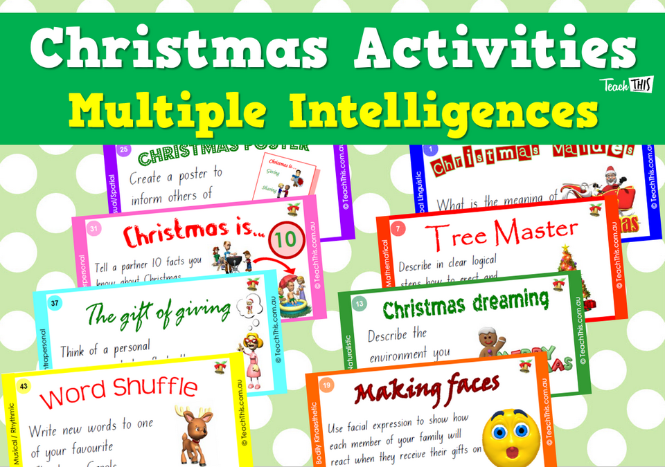 Christmas Activities Multiple Intelligences