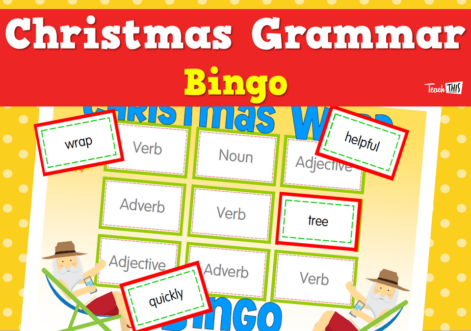 Christmas Grammar Bingo