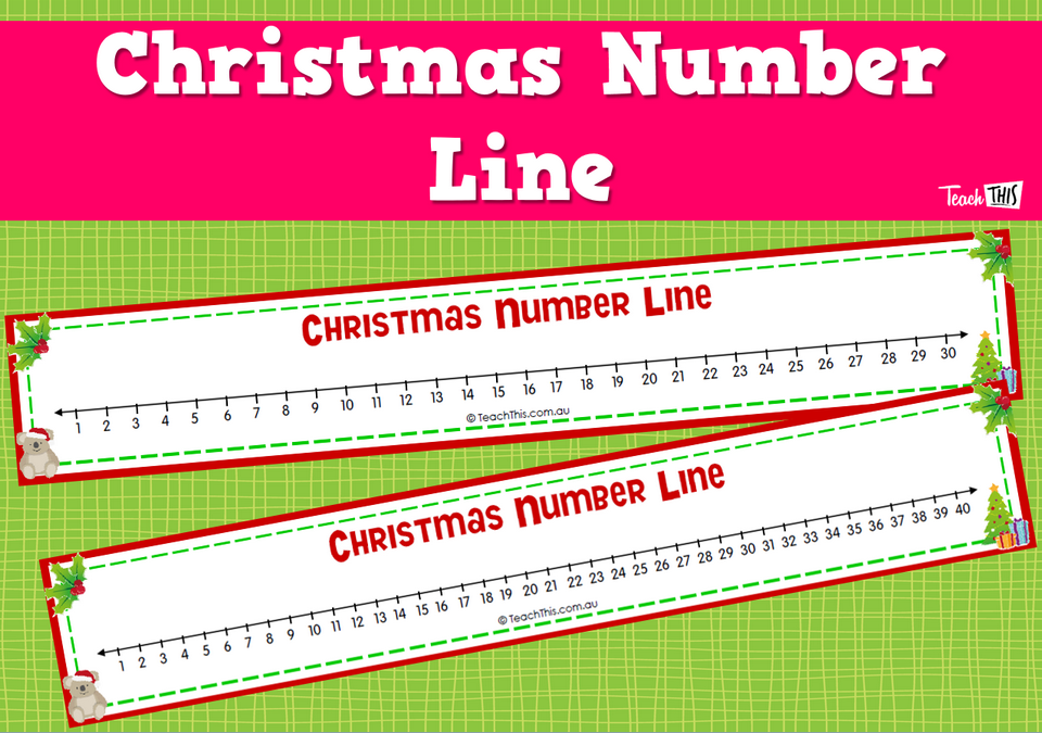 Christmas Number Line