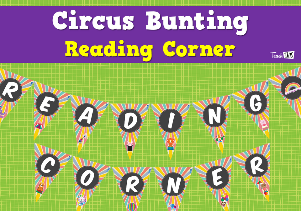 Circus Bunting Reading Corner