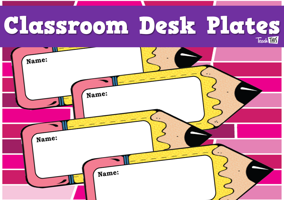 Classroom Desk Plates