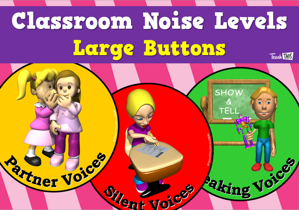 Classroom Noise Levels - Large Buttons