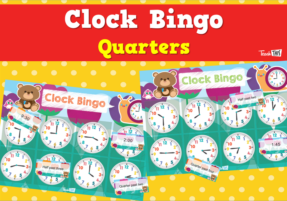 Clock Bingo - Quarters
