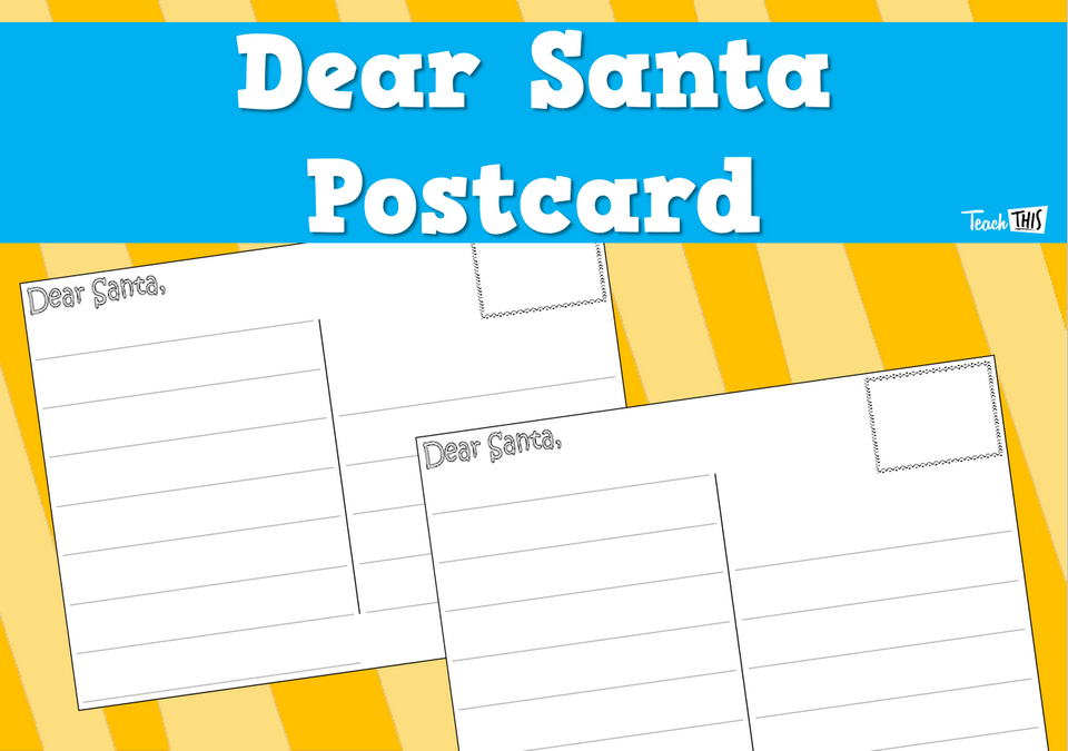 Dear Santa Postcard