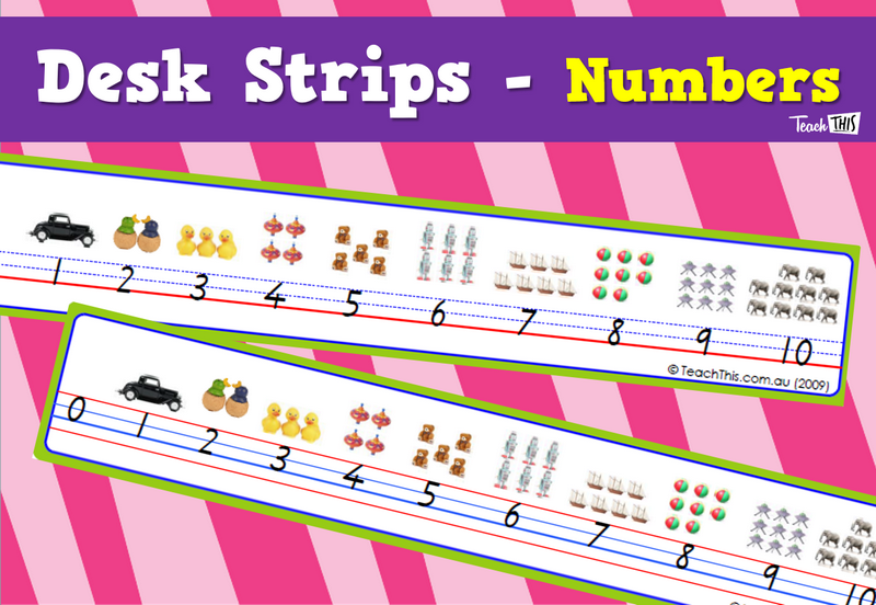 Desk Strips - Numbers