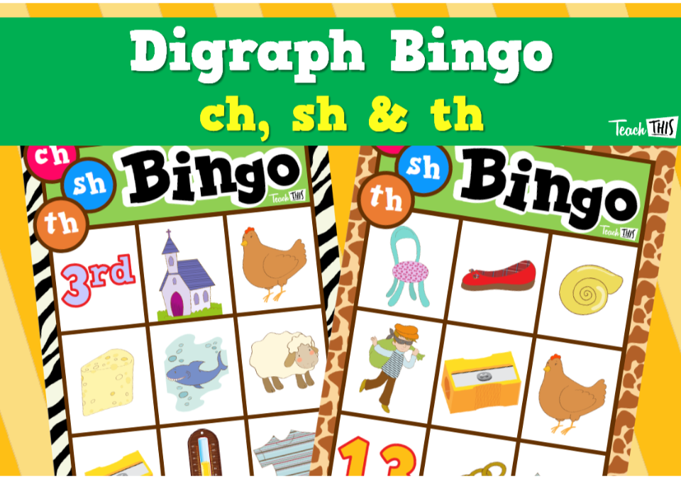 Digraph Bingo - ch, sh, th