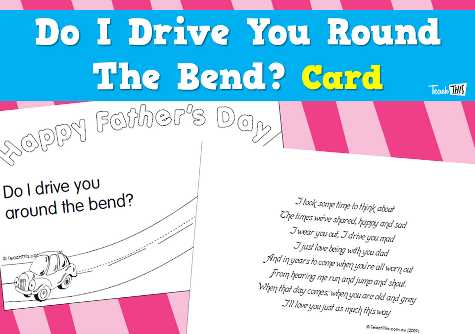 Do I Drive You Round the Bend? - Card