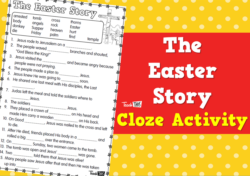 Easter Cloze Activity - Lower Primary