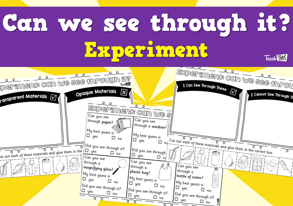 Can we see through it? - Experiment