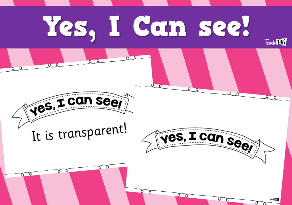 Yes, I Can See! - Worksheet