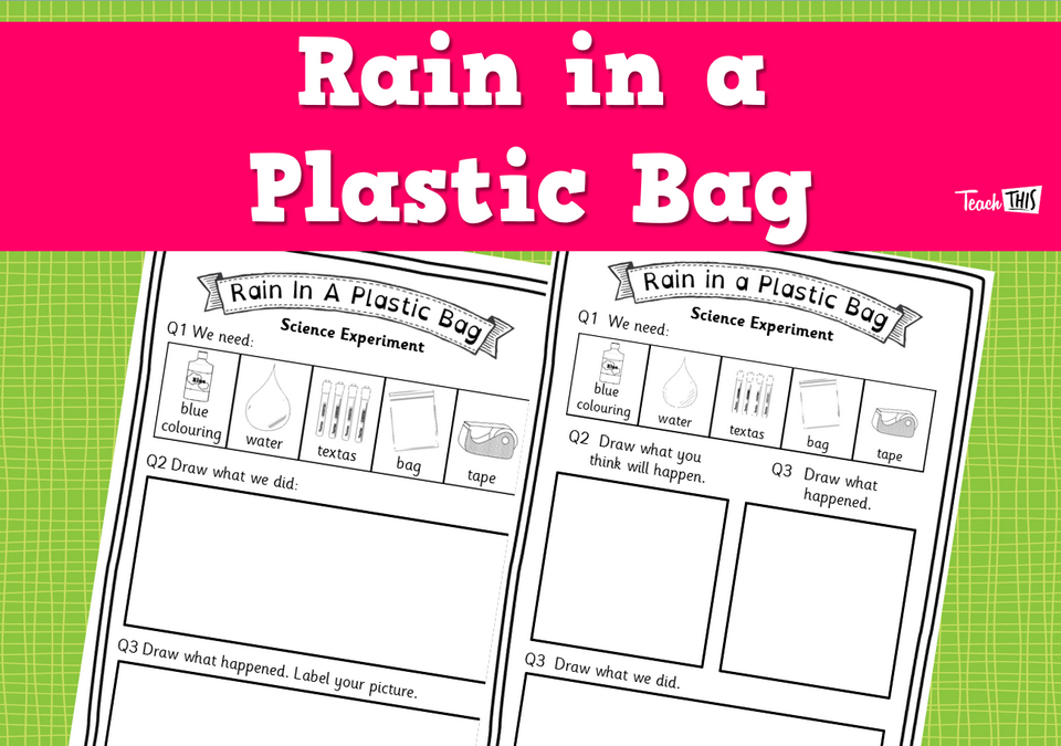 Rain Cloud In A Plastic Bag - Experiment