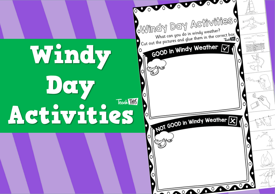 Windy Day Activities - Worksheet