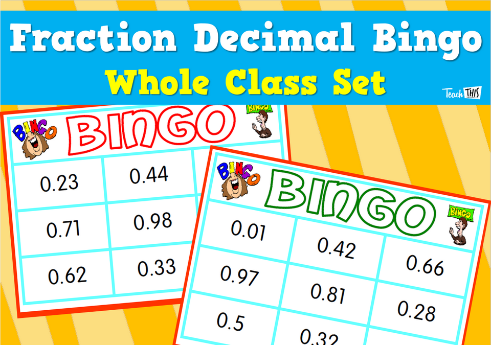 Fraction Decimal Bingo - Whole Class Set