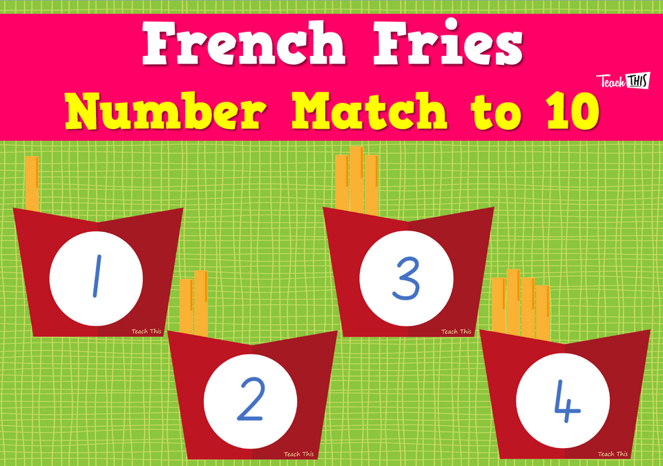 French Fries - Number Match to 10